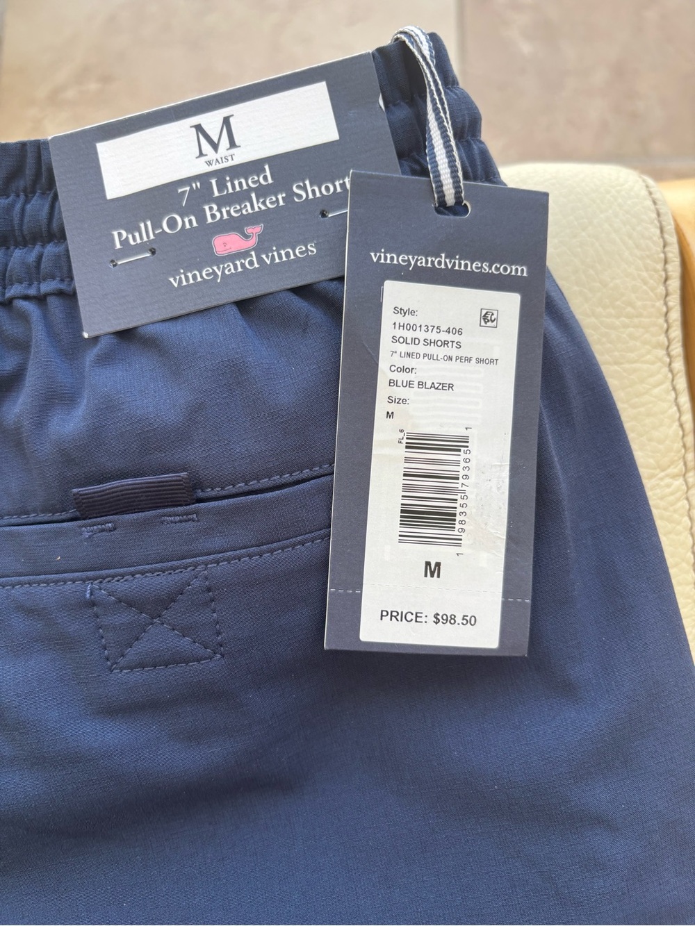 Vineyard Vines Men’s 7" Lined Pull-On Breaker Shorts - Blue Blazer